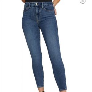 Good American High Waist Skinny Crop Jeans
